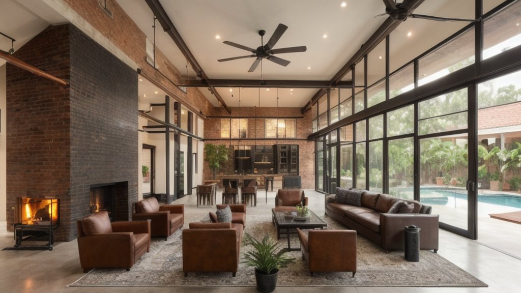 Loft style — the same villa finished